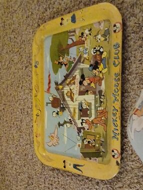 Disney Yellow Mickey Mouse Club Vintage Tray